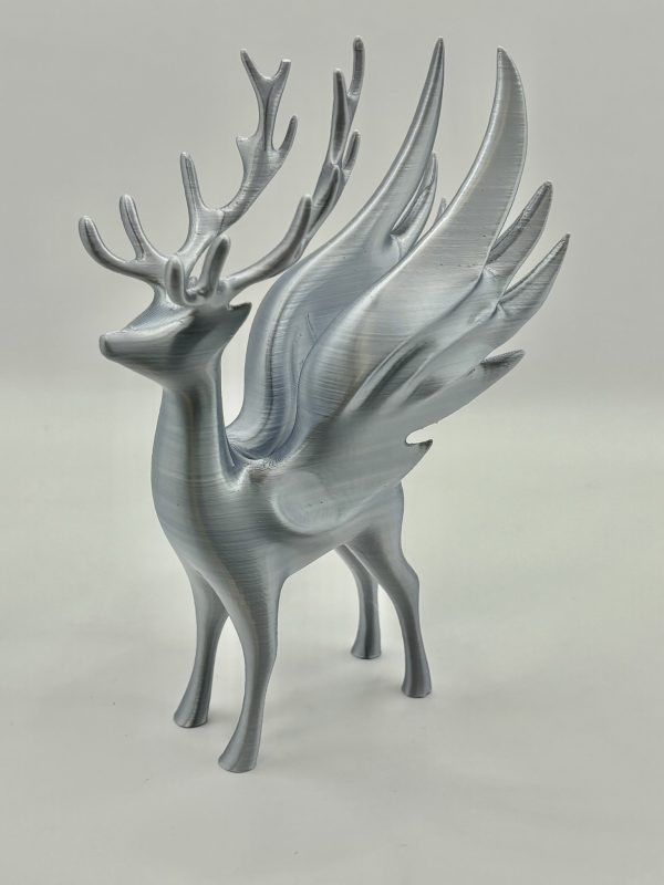 FlyHirsch Silk Silver Renntier mit Flügel