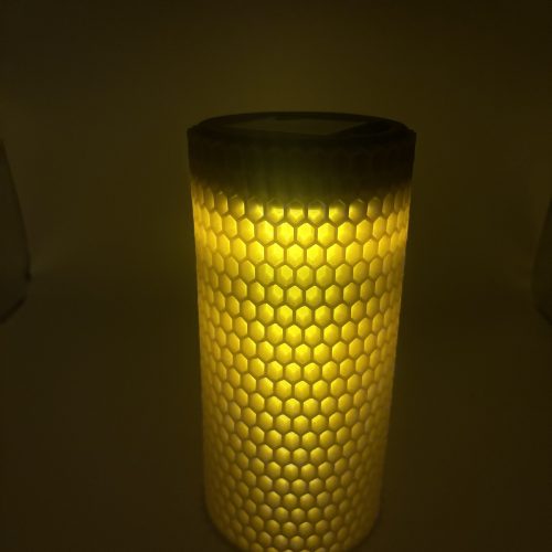 Bienenwabe Leuchte mit Solar LED