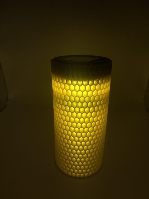 Bienenwabe Leuchte mit Solar LED
