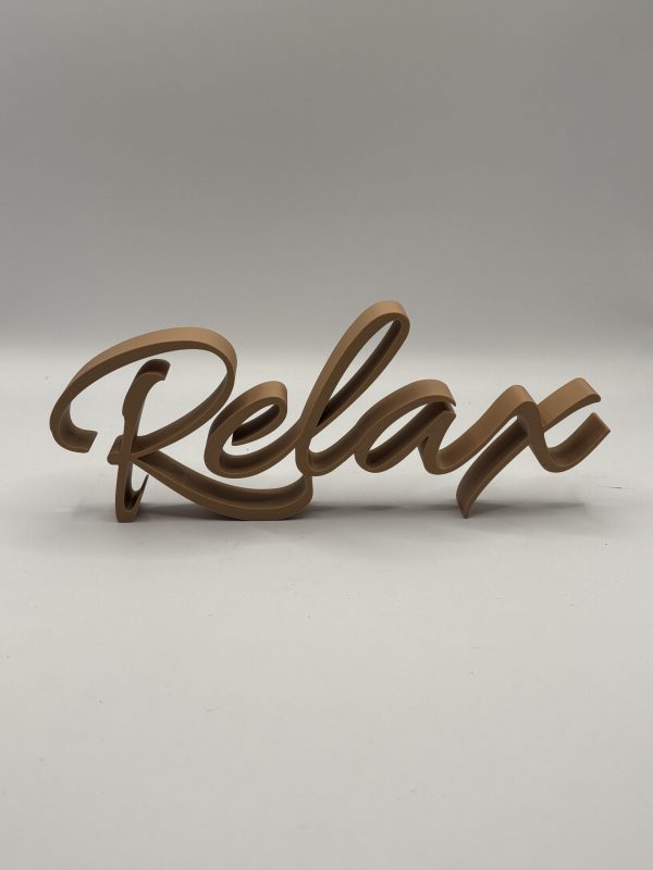 Schriftzug „Relax"