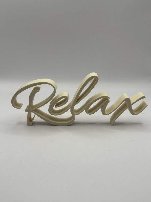 Schriftzug „Relax"