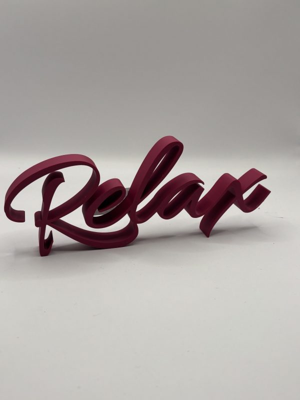 Schriftzug „Relax"