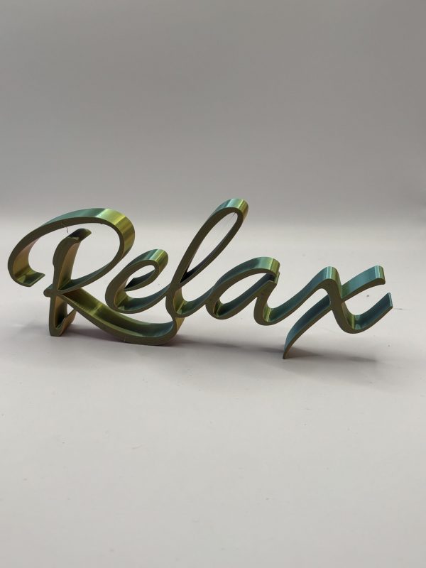 Schriftzug „Relax"